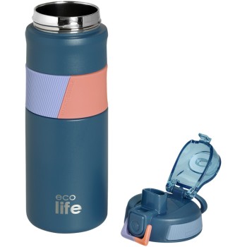 eco life Blue Thermos 500ml | With Silicon Grip 33-BO-4202 5208009005117