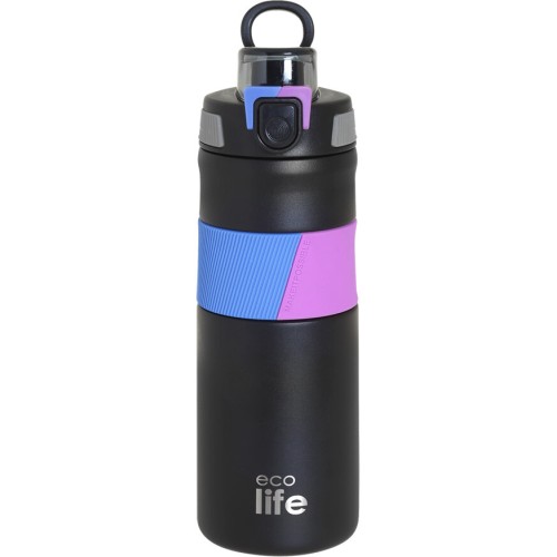 eco life Black Thermos 500ml | With Silicon Grip 33-BO-4200 5208009005094