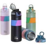 eco life Black Thermos 500ml | With Silicon Grip 33-BO-4200 5208009005094