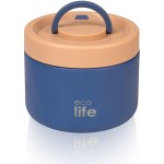eco life Round Food Thermos 650ml | Blue 33-BO-9063 5208009004950