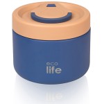 eco life Στρογγυλό Θερμός Φαγητού 650ml | Μπλε 33-BO-9063 5208009004950