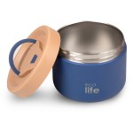 eco life Στρογγυλό Θερμός Φαγητού 650ml | Μπλε 33-BO-9063 5208009004950