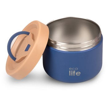 eco life Στρογγυλό Θερμός Φαγητού 650ml | Μπλε 33-BO-9063 5208009004950