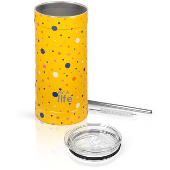 eco life Dots In Yellow Coffee Thermos 500ml 33-BO-4184 5208009004820