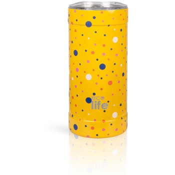 eco life Dots In Yellow Coffee Thermos 500ml 33-BO-4184 5208009004820