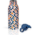 eco life Color Squares Thermos 550ml | Με Εσωτερικό Καλαμάκι 33-BO-2216 5208009004912
