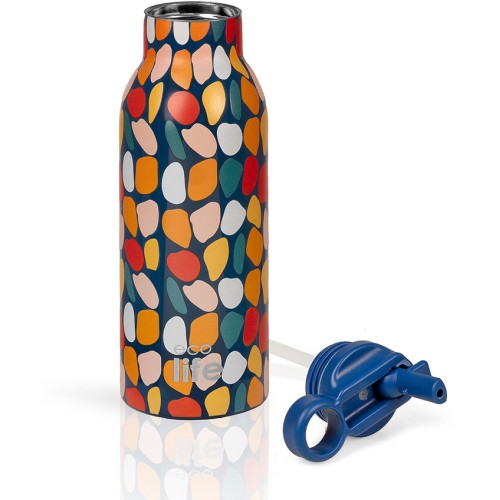 eco life Stones Thermos 550ml | With Inner Straw 33-BO-2210 5208009004868