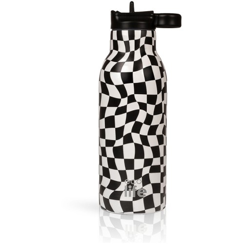 eco life Black and White Thermos 550ml | Με Εσωτερικό Καλαμάκι 33-BO-2213 5208009004882