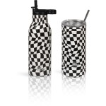 eco life Black and White Thermos 550ml | Με Εσωτερικό Καλαμάκι 33-BO-2213 5208009004882