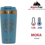 AlpinTec Θερμος Moka Κεραμικη Επιστρωση Μπλε TG-530-BE 4891321284257