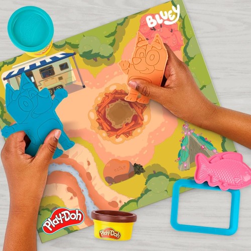Hasbro Play-doh Bluey Goes Camping Playset With Campfire Themed Tools G0229 5010996266088