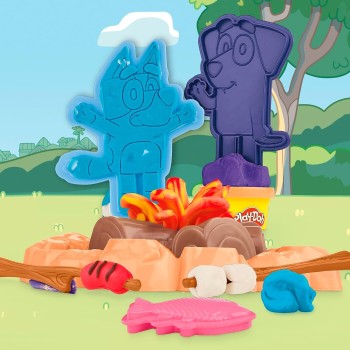 Hasbro Play-doh Bluey Goes Camping Playset With Campfire Themed Tools G0229 5010996266088