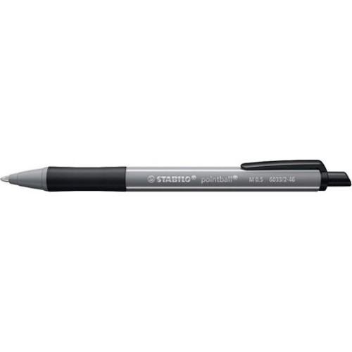 στυλό Διαρκείας STABILO Pointball Colorful 0.5mm Μαύρο 6033 2-46 128603346 4006381624589