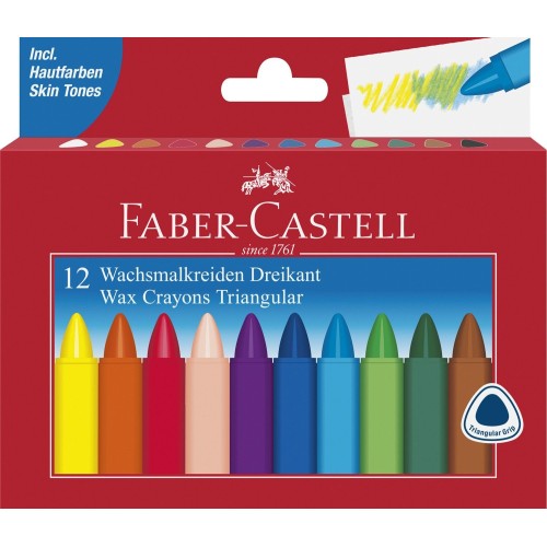 Faber-Castell Κηρομπογιές Τριγωνικές Μεγάλες 120010 4005401200109