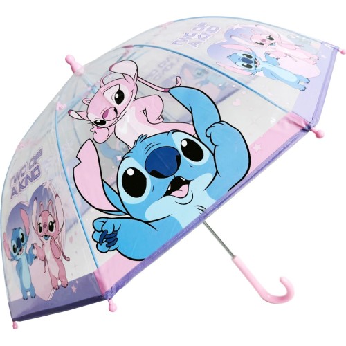 chanos Childrens Rain Umbrella With Cane Simple R45cm poe Stitch and Angel 9665 5203199096655