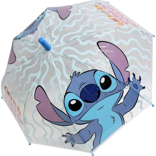 chanos Childrens Rain Umbrella With Cane Simple R38cm poe Liloandstich Good Vibes 9611 5203199096112
