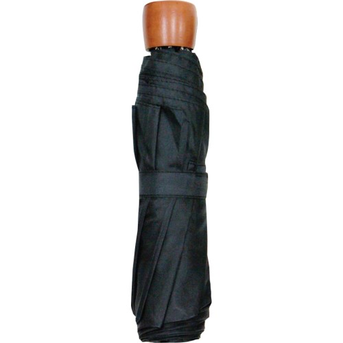 chanos Ομπρέλα Βροχής Unisex Σπαστή 3s Απλή R53cm Polyester Μαύρη Trend 0150 5203199001505