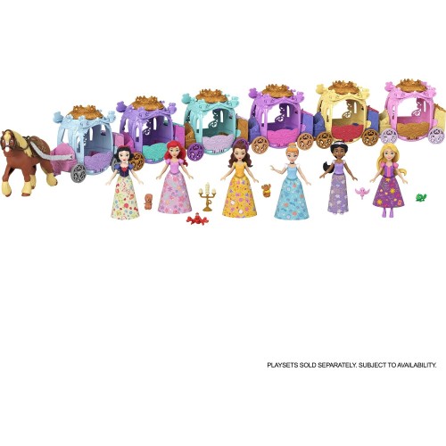 Mattel Disney Princess Carriage Reveal Surprise Small Doll, Vehicle & Figure (characters May Vary) JLH89 / JPJ73 194735364565