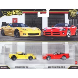 Mattel Hot Wheels Premium Car Culture 2-Pack Of Viper Die-Cast 1:64 Scale Toy Vehicles HBL96 / JHW54 194735336845