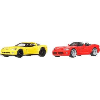 Mattel Hot Wheels Premium Car Culture 2-Pack Of Viper Die-Cast 1:64 Scale Toy Vehicles HBL96 / JHW54 194735336845