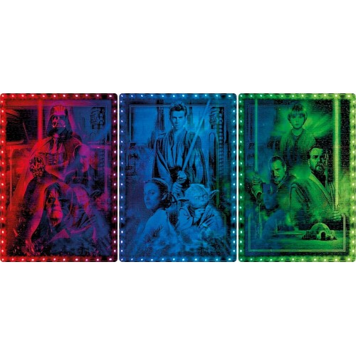 Clementoni Star Wars Metamorphic Art Puzzle Με Φωτιζόμενο Εφέ & Κορνίζα – Επεισόδια I–II–III (520 Τμχ) 1260-35161 8005125351619