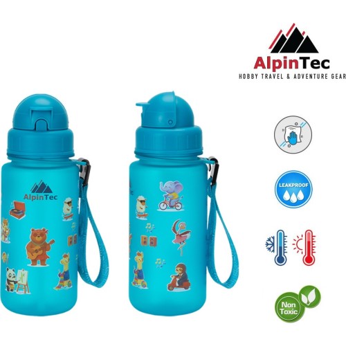 Pagouri Kids 400Ml Tritan Alpintec Kids 400Ml  Agua-Hobby Animals C-400-AGHAN 4891321284509