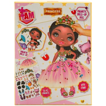 canenco I Am Magnetic Dress Up Doll Model Princess IAM23252V1 / IAM23252BV1 8719668032644