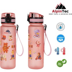 Tritan Παγούρι Alpintec Kids Activities 500Ml Pale Pink-Hobby Animals D-500-FLHAN 4891321284486