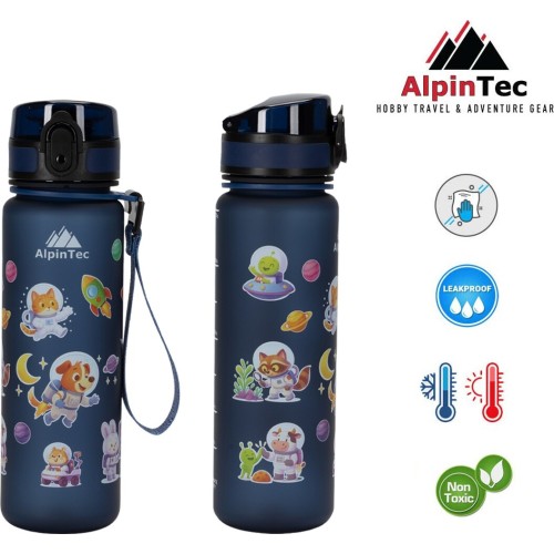 Tritan Alpintec Kids Activities 500Ml Dark Blue-Space Animal D-500-DBSPAN 4891321284455