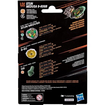 Hasbro beyblade x stun medusa 9-60gb ux starter pack set with takara tomy stamina  G0175 / G2738 5010996385321