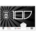 Diakakis imports Μπλοκ Ζωγραφικής ΠΑΟΚ 23X33 Με Αυτοκόλλητα (2 Σχέδια) 000130255 5205698817755