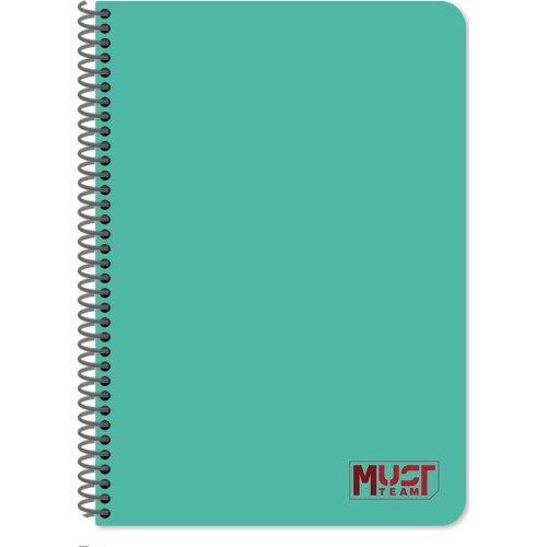 Diakakis imports Spiral Notebook 17x25 Must Team Monochrome 5 Subjects 150 Sheets 4 Colors 000587352 | Toys-shop.gr