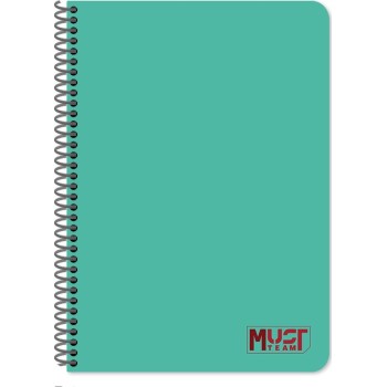 Diakakis imports Spiral Notebook 17x25 Must Team Monochrome 5 Subjects 150 Sheets 4 Colors 000587352 | Toys-shop.gr