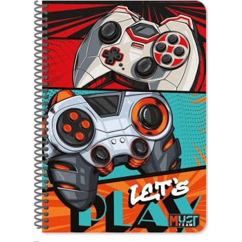 Diakakis imports spiral notebook 17x25 4i 120φ must team player 000586575 | Toys-shop.gr