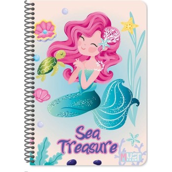 Diakakis imports τετραδιο σπιραλ 17χ25 4θ 120φ must team cute 000586568 | Toys-shop.gr