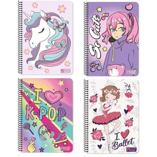 Diakakis imports spiral notebook 17x25 4i 120φ must team bow 000586561 | Toys-shop.gr