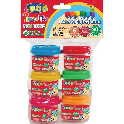 Diakakis imports Play Dough Luna Toys 30gr X 6 Colors 000620527 | Toys-shop.gr
