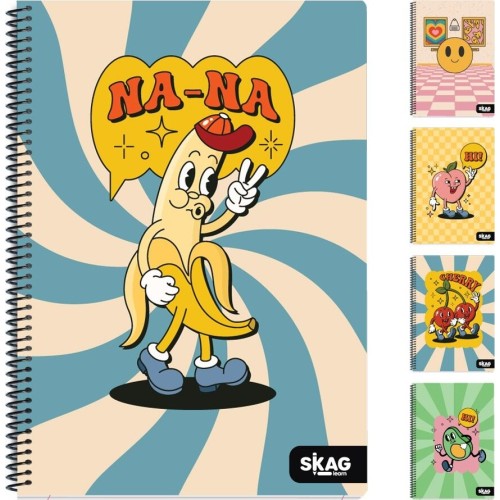 SKAG Θεματ.τετράδια NEON KIDZ A4 3θεμ 80γρ Ν.9333 303194 | Toys-shop.gr