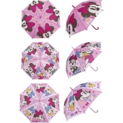 Arditex Minnie Mouse Polyester Umbrella, 8 Panels, 86cm Diameter, Automatic Opening WD18028  8430957180289