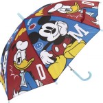 Arditex Mickey Mouse Polyester Umbrella, 8 Panels, 86cm Diameter, Automatic Opening WD18039  8430957180395