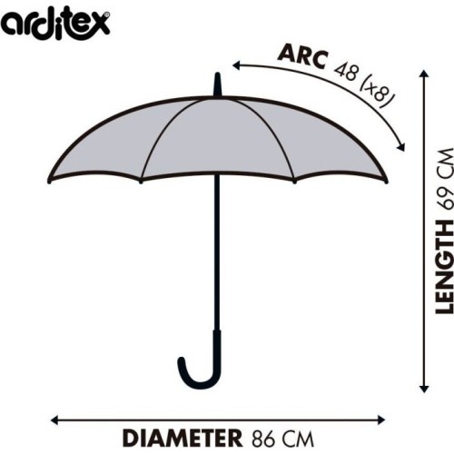 Arditex Lilo & Stitch Polyester Umbrella, 8 Panels, 86cm Diameter, Automatic Opening WD18050  8430957180500