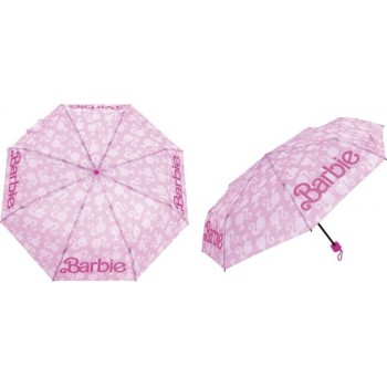 Arditex Barbie Folding Polyester Umbrella, 8 Panels, 96cm Diameter, Manual Opening, Windproof BR16637  8430957166375