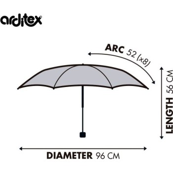 Arditex Barbie Folding Polyester Umbrella, 8 Panels, 96cm Diameter, Manual Opening, Windproof BR16637  8430957166375