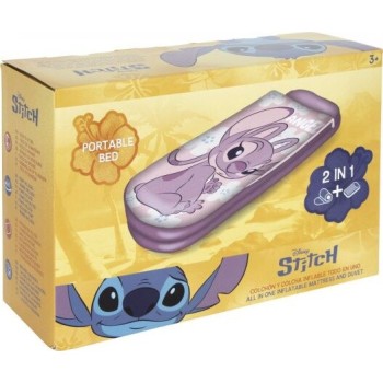 Arditex Lilo & Stitch 150x62x20cm Inflatable air bed and Portable Sleeping bag WD17792  8430957177920