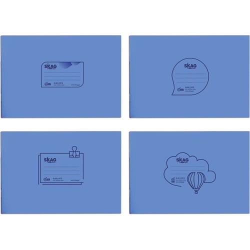 SKAG Notebooks Transparent P.p.Blue 14x20 Striped 50Φ 80gr 223201 5201303223201