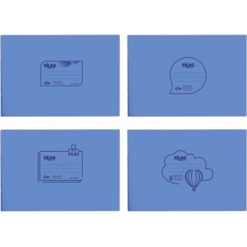 SKAG Notebooks Transparent P.p.Blue 14x20 Striped 50Φ 80gr 223201 5201303223201