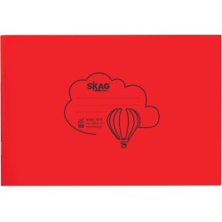 SKAG Notebooks Transparent P.p.Red 14x20 striped 50Φ 80gr 223218 5201303223218