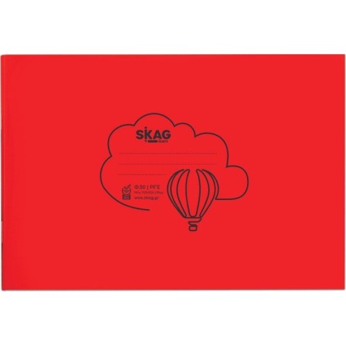 SKAG Notebooks Transparent P.p.Red 14x20 striped 50Φ 80gr 223218 5201303223218