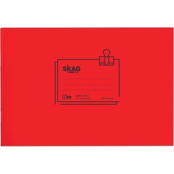 SKAG Notebooks Transparent P.p.Red 14x20 striped 50Φ 80gr 223218 5201303223218
