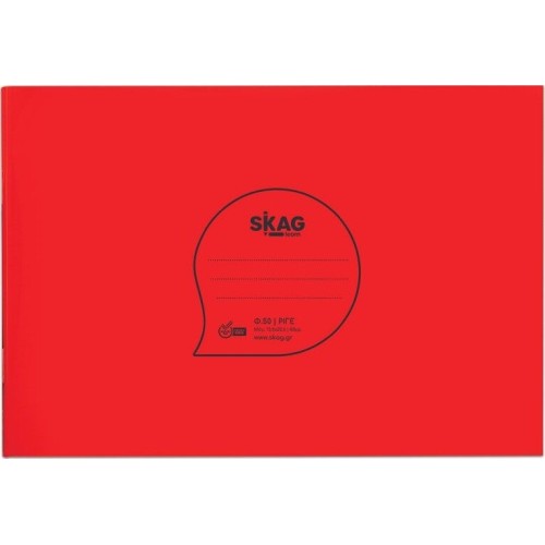 SKAG Notebooks Transparent P.p.Red 14x20 striped 50Φ 80gr 223218 5201303223218